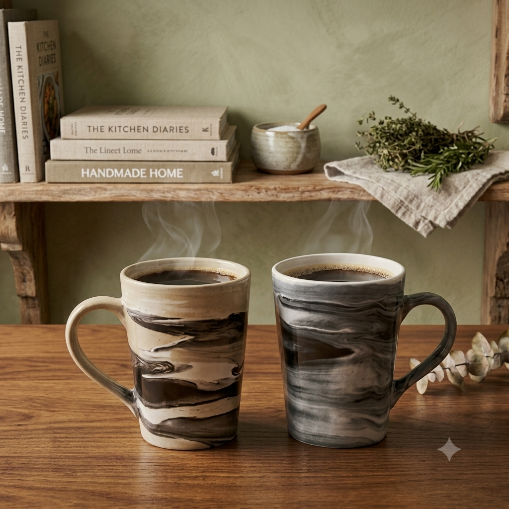 Marble Glazed Mugs