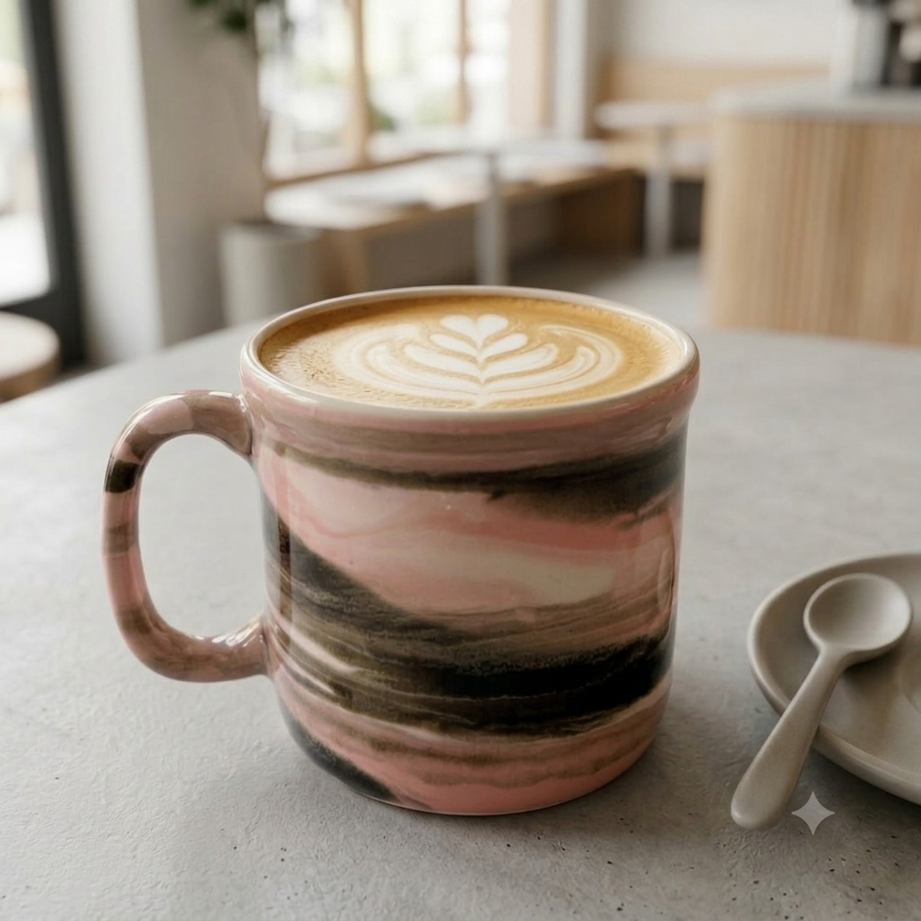 The Rose Marble Ceramic Mug