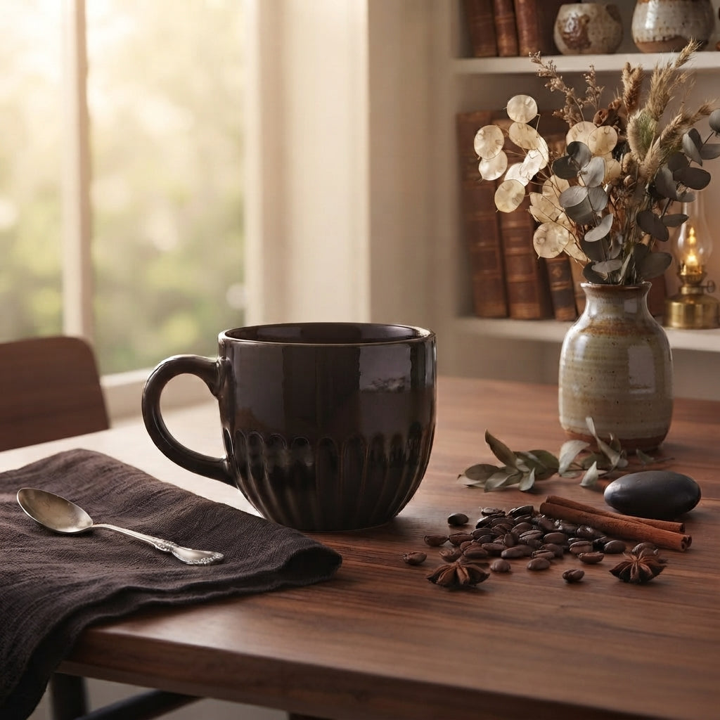 Signature Black Ceramic Mug
