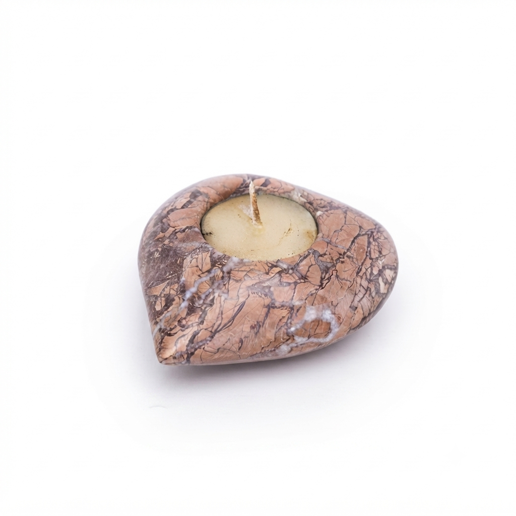 Marble Heart Candle Holder